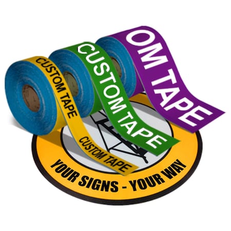 Superior Mark Floor Marking Tape, Custom, 4in x 100Ft CPT-4X100